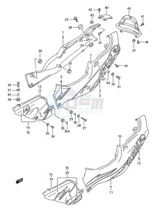 GSX-R750W (E28) drawing FRAME COVER (MODEL P)