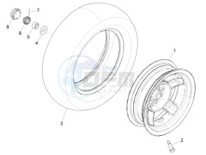 ZIP 50 4T NOABS E4 (EMEA) drawing Rear wheel