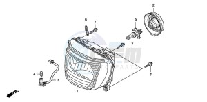 CB1300S CB1300SUPER FOUR drawing HEADLIGHT (CB1300S/SA)