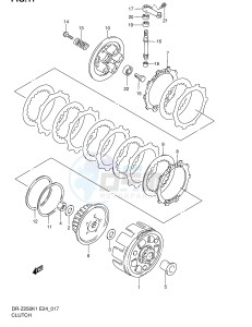 DR-Z250 (E24) drawing CLUTCH