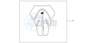 CB600FA39 UK - (E / ABS MKH ST) drawing TANK PAD/FUEL LID