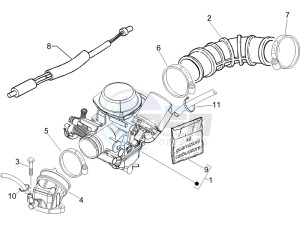 Liberty 50 4t ptt - (D) Germany drawing Carburettor assembly - Union pipe