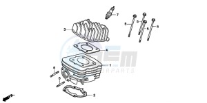 SFX50SMM drawing CYLINDER/CYLINDER HEAD