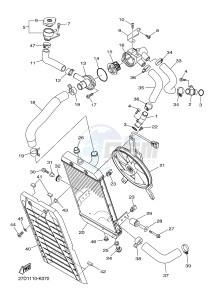 XVS1300CU XVS1300 CUSTOM (2SS1) drawing RADIATOR & HOSE