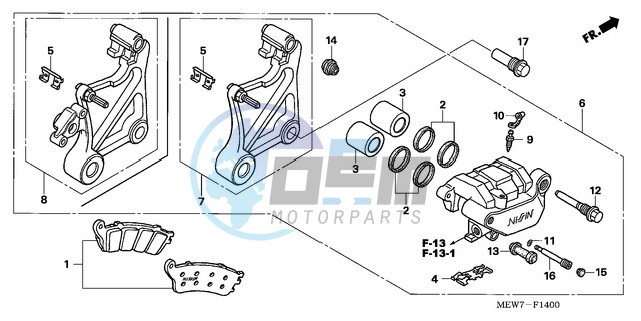 REAR BRAKE CALIPER