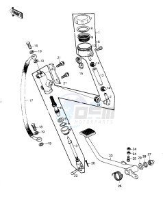 KZ 1000 G [CLASSIC] (G1) [CLASSIC] drawing REAR MASTER CYLINDER_BRAKE PEDAL