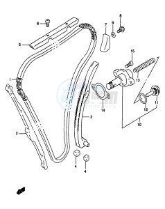 GSF1200A (E18) drawing CAM CHAIN