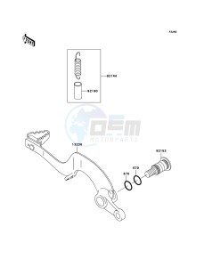 KX250 KX250R8F EU drawing Brake Pedal