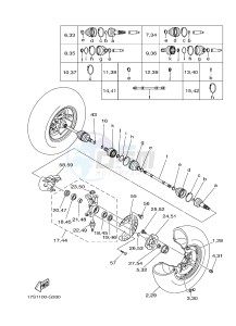 YFM350FWA YFM35FGD GRIZZLY 350 4WD (1NS8 1NS9) drawing FRONT WHEEL