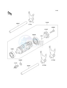 ZX 636 B [NINJA ZX-6R[ (B1-B2) [NINJA ZX-6R drawing GEAR CHANGE DRUM_SHIFT FORK-- S- -