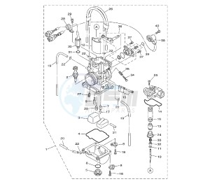 YZ LC 250 drawing CARBURETOR