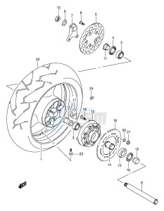 GSX1300R (E2) Hayabusa drawing REAR WHEEL