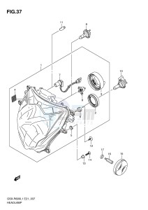 GSX-R600 (E21) drawing HEADLAMP (GSX-R600L1 E24)