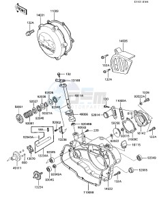 KX 125 E [KX125] (E2) [KX125] drawing ENGINE COVERS_WATER PUMP