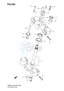 RM250 (E3-E28) drawing STEERING STEM (MODEL K4)