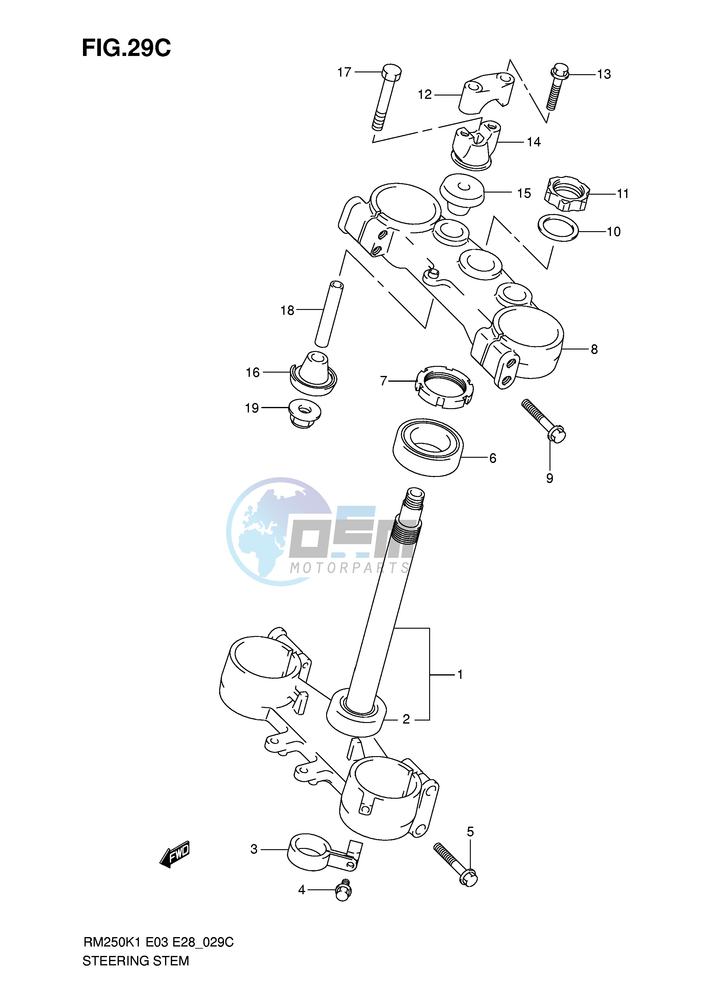 STEERING STEM (MODEL K4)