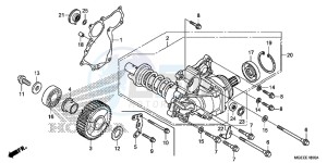 VFR1200FF VFR1200F UK - (E) drawing SIDE GEAR CASE