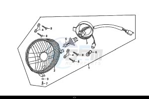 FIDDLE II 50 (45 KM/H) (AF05W4-EU) (E4) (L8-M0) drawing HEAD LIGHT