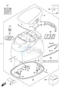 DF 115A drawing Engine Cover (Type: AS)