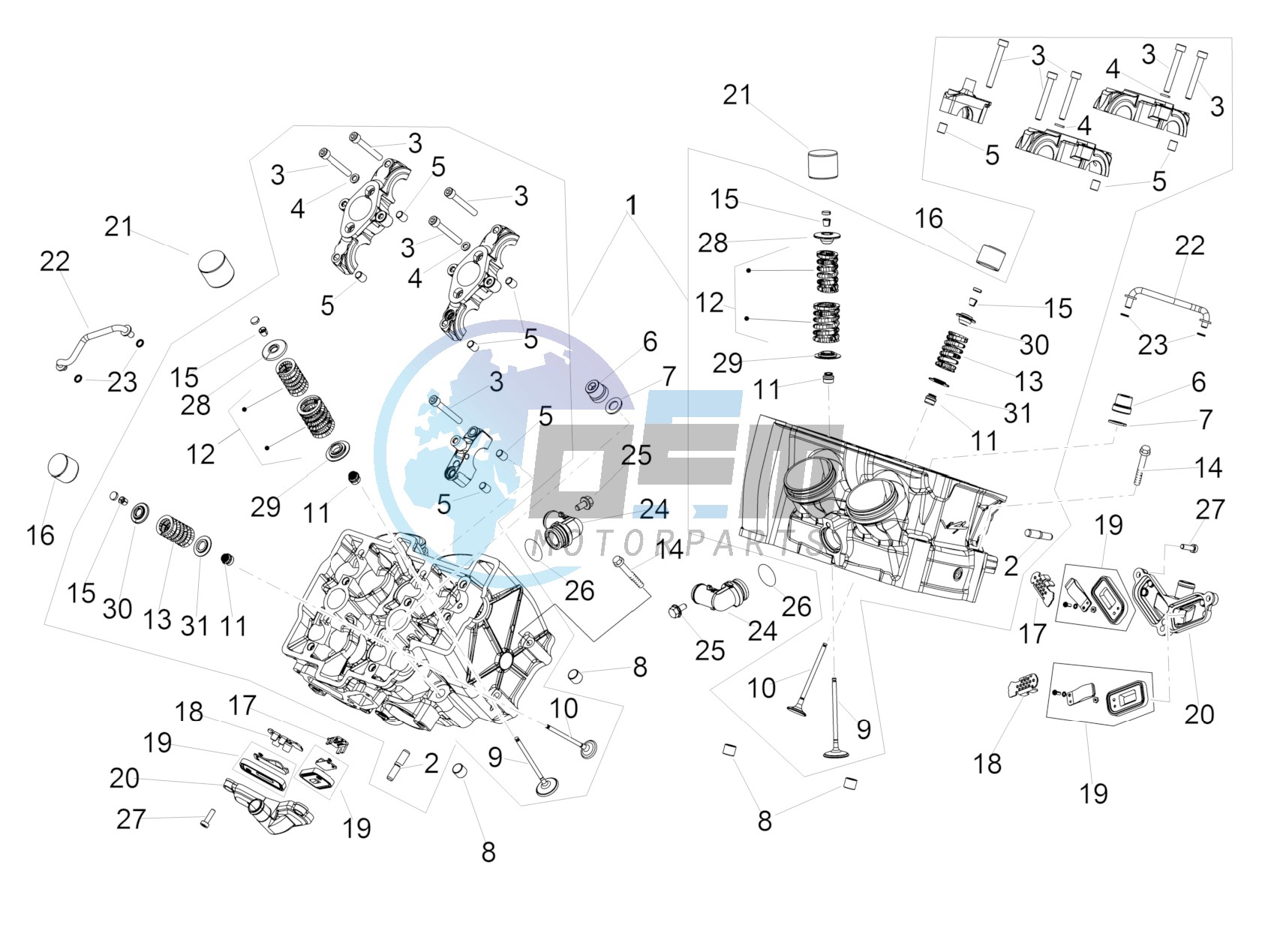 Cylinder head - valves