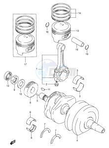 GS500 (E2) drawing CRANKSHAFT