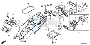 CBR125RSC drawing REAR FENDER