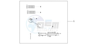 CBF600N9 France - (F / CMF) drawing HEATED GRIPS