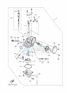 TT-R50E (2CJU) drawing CARBURETOR