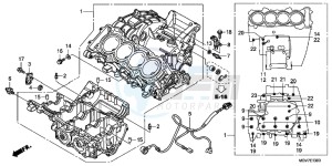 CBR600FAB CBR600F ABS E drawing CRANKCASE