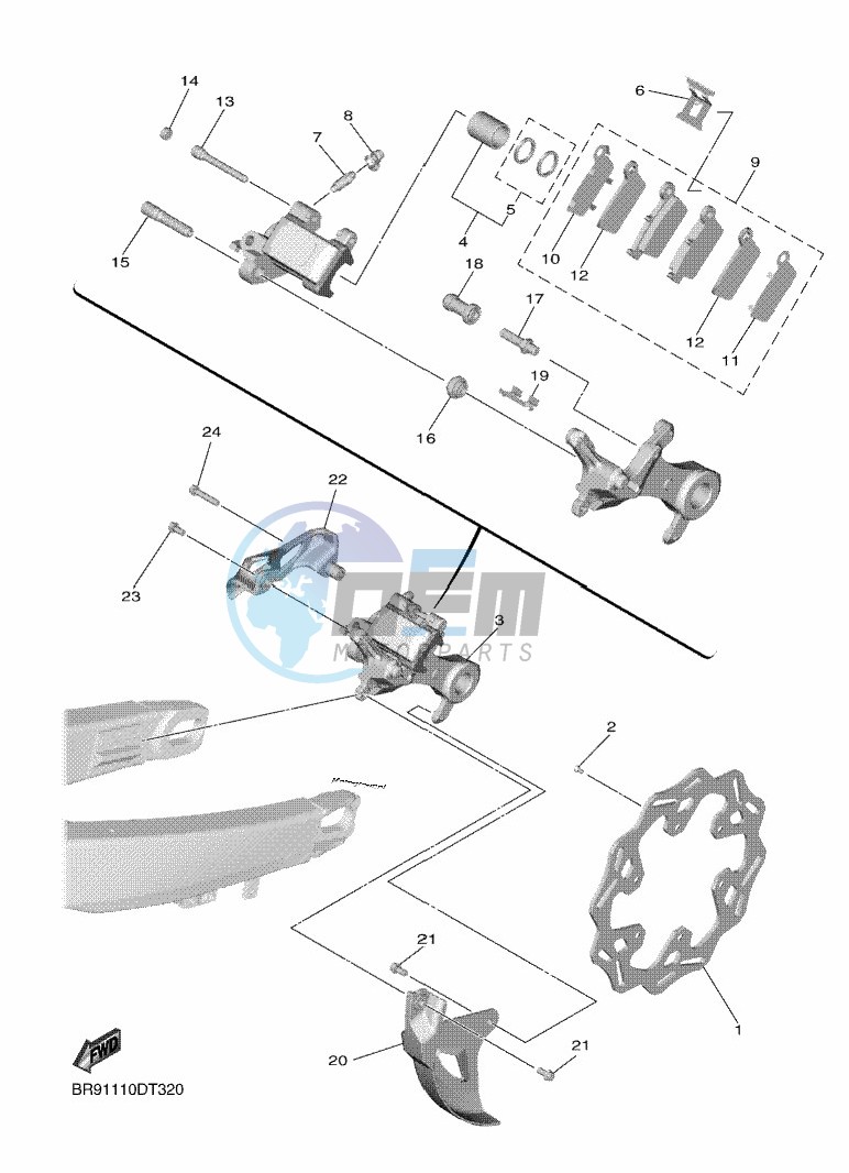 REAR BRAKE CALIPER