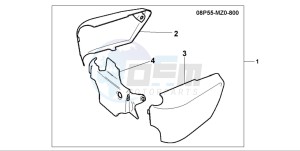 GL1500C VALKYRIE drawing CHROME SIDE COVERS