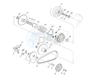 YP R X-MAX 125 drawing CLUTCH