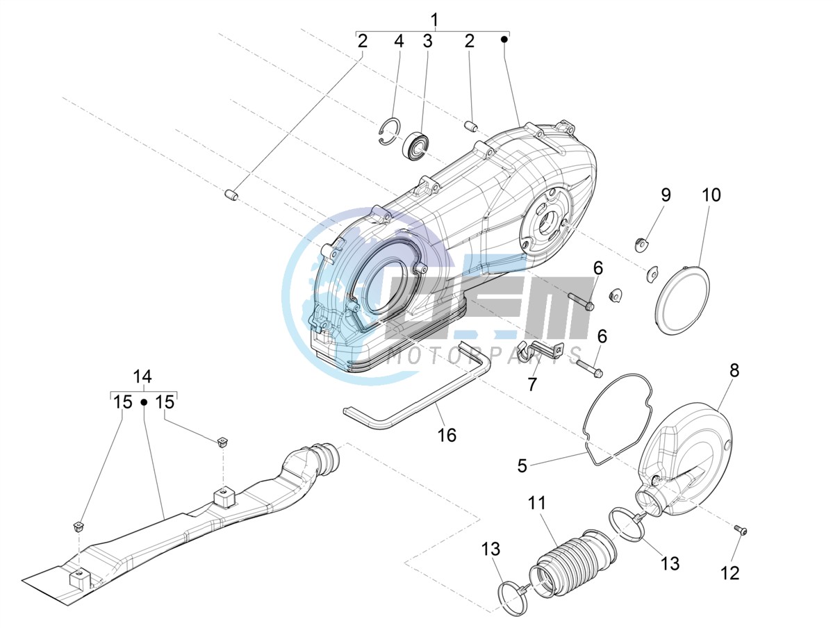 Crankcase cover - Crankcase cooling