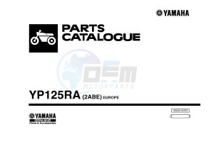 YP125RA (ABS) X-MAX125 ABS X-MAX125 ABS (2ABE) drawing .1-Front-Page