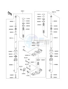 KLX 110 A (KLX110 MONSTER ENERGY) (A6F-A9FA) A9FA drawing FRONT FORK-- A7F - A9FA- -