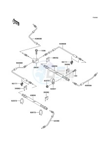 MULE 3010 DIESEL 4x4 KAF950B6F EU drawing Brake Piping