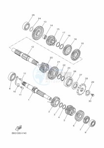 MT125 MTN125-A (BGW2) drawing TRANSMISSION