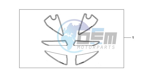 RACING STICKER WHITE BACKGROUND 'NUMBER PLATE STICKERS' WITH