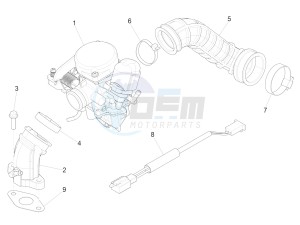 Liberty 50 4T PTT NEXIVE drawing Carburettor, assembly - Union pipe