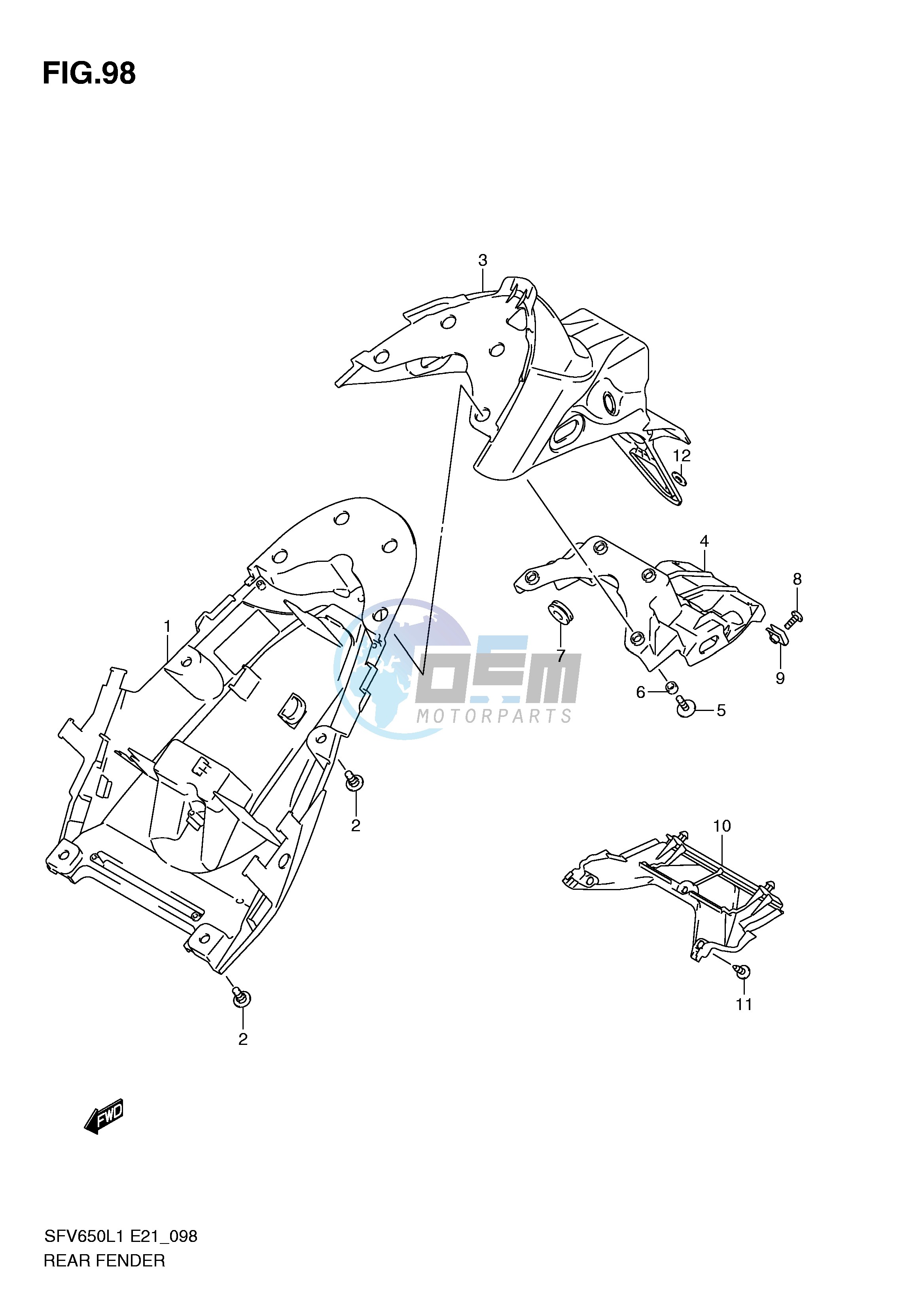 REAR FENDER (SFV650AL1 E21)