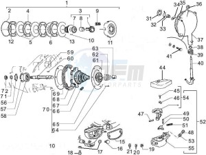 PX 125 30 Anni drawing Gear-box components