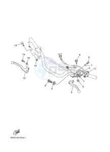 TT-R125 TT-R125LW (19CR) drawing HANDLE SWITCH & LEVER