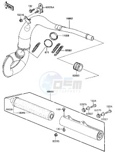 KX 250 D [KX250] (D1) [KX250] drawing MUFFLER