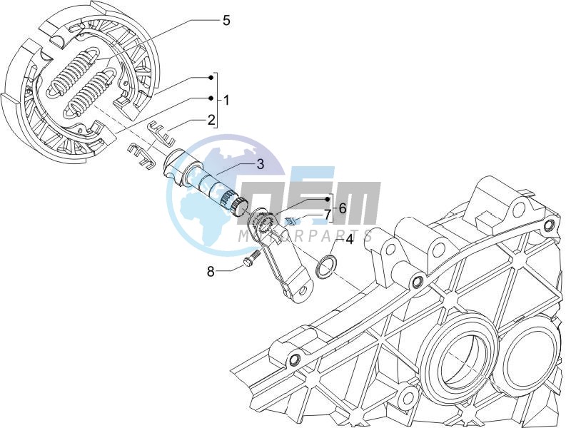 Rear brake - Brake jaw