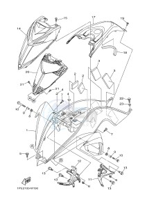 YFM700R YFM700RSF RAPTOR 700 SPECIAL EDITION (B463) drawing FRONT FENDER