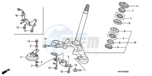 CBR125RWA Germany - (G / BLA) drawing STEERING STEM