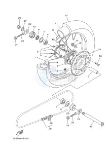 YZ125 (1SRD 1SRE 1SRF 1SRG 1SRG) drawing REAR WHEEL