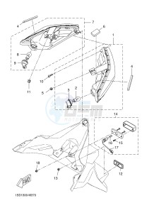 YPR125R XMAX 125 EVOLIS 125 (2DM3) drawing TAILLIGHT