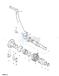 RM250 (E-F) drawing KICK STARTER