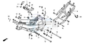 VTR1000F SUPER HAWK drawing FRAME BODY